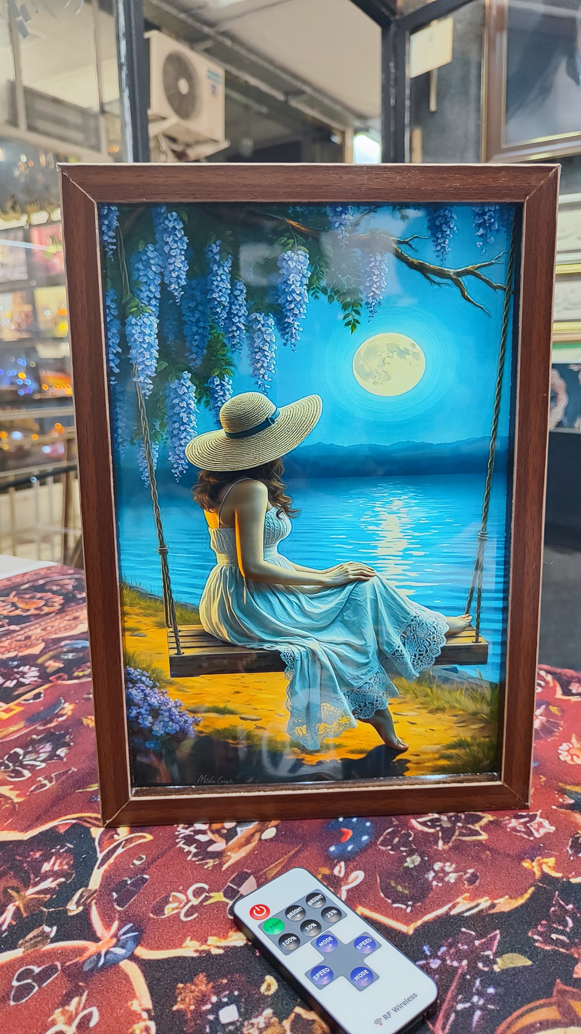 تابلو چراغ دار شارژی با ریموت کنترل کد ۳