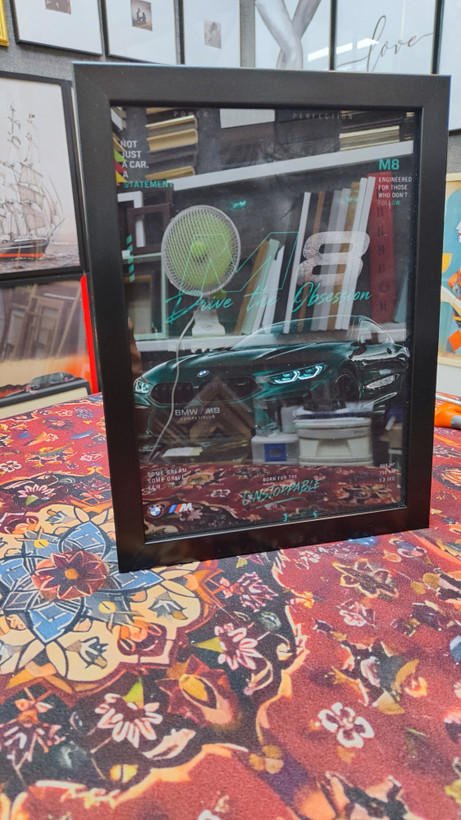 تابلو ماشین طرح بی ام و A4کد 2